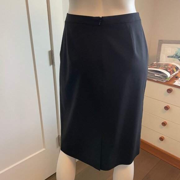 Brooks Brothers Tollegno 1900 Classic Wool Lined Midi Pencil Skirt Blk Sz 8 NWOT - Picture 4 of 12